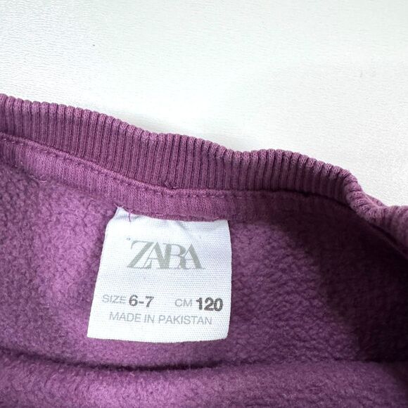 Plum Purple Zara Pullover Crew Neck Sweatshirt Girls 6-7 120cm - Picture 3 of 3